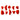 Naturals Screw-on Handholds - 10 Pack in red